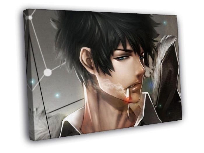 Psycho-Pass Shinya Kogami Beautiful Manga Art WALL  20x16 inch FRAMED CANVAS PRINT