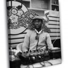 Aloe Blacc BW Soul R&B Rap Hip-Hop Music Rapper  20x16 inch FRAMED CANVAS WALL PRINT
