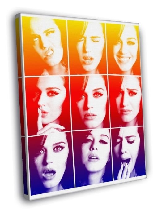 Katy Perry Awesome Portrait Hot Music Singer WALL  20x16 inch FRAMED CANVAS PRINT