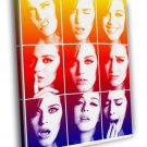 Katy Perry Awesome Portrait Hot Music Singer WALL  20x16 inch FRAMED CANVAS PRINT