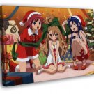 Cute Girl Holiday New Year Costume Anime Manga Art WALL  20x16 inch FRAMED CANVAS PRINT