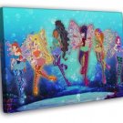 Winx Club Sirenix Characters Beautiful Cartoon Series WALL  20x16 inch FRAMED CANVAS PRINT