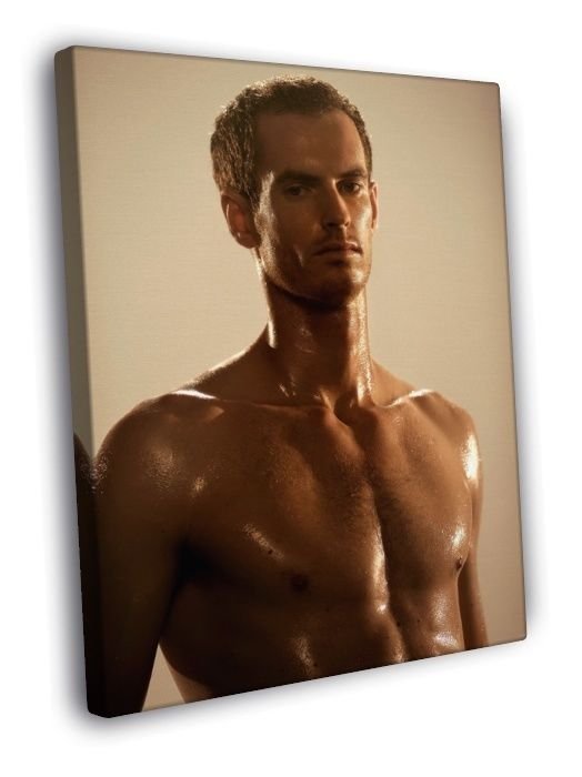 Andy Murray Shirtless Tennis Player Sport WALL  20x16 inch FRAMED CANVAS PRINT