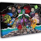 Captain Planet and the Planeteers Cartoon Characters WALL  20x16 inch FRAMED CANVAS PRINT