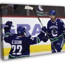 Henrik Daniel Sedin Vancouver Canucks Goal  20x16 inch FRAMED CANVAS WALL PRINT