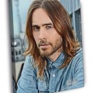 Jared Leto Portrait Rock Singer Actor  20x16 inch FRAMED CANVAS WALL PRINT