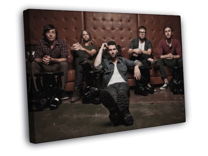 Maroon 5 Pop Rock Band Music  20x16 inch FRAMED CANVAS WALL PRINT