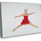 Pink Beauty Red Dress Jump R&B Pop Rock Music  20x16 inch FRAMED CANVAS WALL PRINT