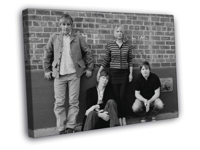 Sonic Youth Alternative Rock Band Music BW  20x16 inch FRAMED CANVAS WALL PRINT