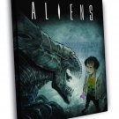 Aliens Xenomorph Cool Anime Sci-Fi Art  20x16 inch FRAMED CANVAS WALL PRINT