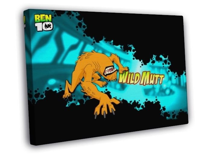 Ben 10 Wild Mutt Alien Cartoon TV Series Art  20x16 inch FRAMED CANVAS WALL PRINT