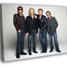 Bon Jovi Rock Music Band Group WALL  20x16 inch FRAMED CANVAS PRINT