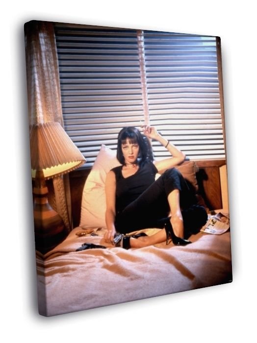 Uma Thurman Mia Wallace Pulp Fiction Vintage WALL  20x16 inch FRAMED CANVAS PRINT