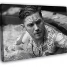 Tom Hardy Awesome Portrait Shirtless Tattoos Rare WALL  20x16 inch FRAMED CANVAS PRINT