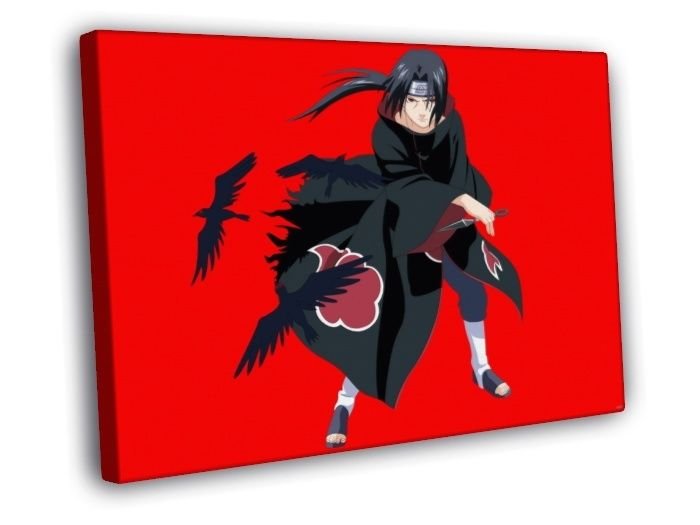Naruto Uchiha Itachi Beautiful Anime Manga Art  20x16 inch FRAMED CANVAS WALL PRINT