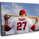 Mike Trout Los Angeles Angels of Anaheim Sport  20x16 inch FRAMED CANVAS WALL PRINT