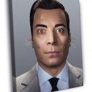 Jimmy Fallon Robot Cool Portrait WALL  20x16 inch FRAMED CANVAS PRINT