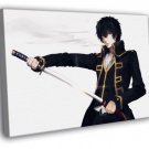 Gintama Hijikata Toushirou Katana Anime Manga WALL  20x16 inch FRAMED CANVAS PRINT