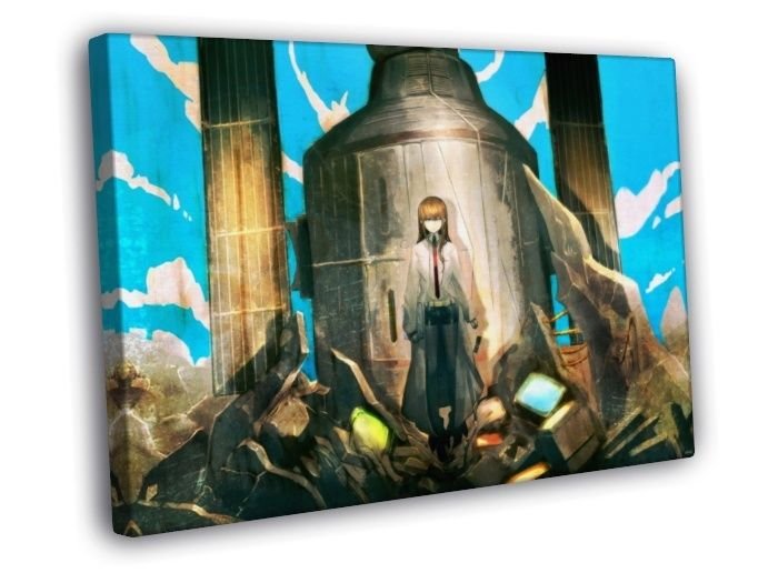 Steins Gate Makise Kurisu Anime Manga Art WALL  20x16 inch FRAMED CANVAS PRINT