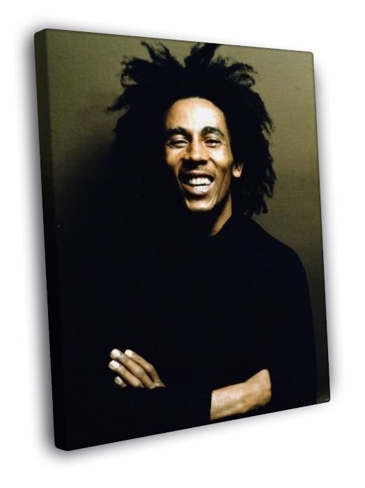 Bob Marley Smile Reggae Singer Music WALL  20x16 inch FRAMED CANVAS PRINT