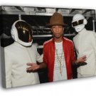 Pharrell Williams Hip Hop R&B Music Singer WALL  20x16 inch FRAMED CANVAS PRINT