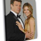 Castle Nathan Fillion Stana Katic Series  20x16 inch FRAMED CANVAS WALL PRINT