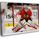 Corey Crawford Chicago Blackhawks Goaltender  20x16 inch FRAMED CANVAS WALL PRINT