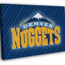 Denver Nuggets Logo Basketball Sport Art  20x16 inch FRAMED CANVAS WALL PRINT