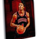 Derrick Rose Chicago Bulls MVP Art Basketball  20x16 inch FRAMED CANVAS WALL PRINT