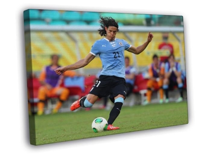 Edinson Cavani Paris Saint-Germain Uruguay  20x16 inch FRAMED CANVAS WALL PRINT