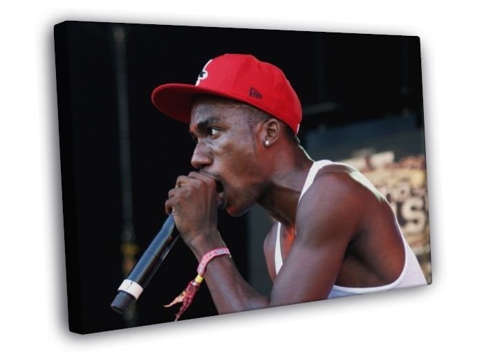 Hopsin Live Concert Microphone Rapper Hip-Hop Rap  20x16 inch FRAMED CANVAS WALL PRINT