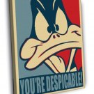Daffy Duck Looney Tunes Cool Funny Pop Art WALL  20x16 inch FRAMED CANVAS PRINT