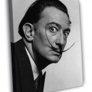 Salvador Dali Portrait Moustache Surrealism Old Retro WALL  20x16 inch FRAMED CANVAS PRINT