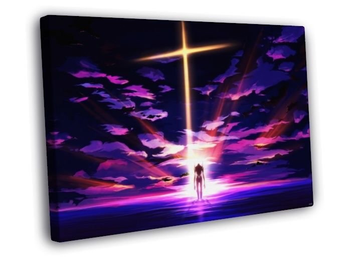 Neon Genesis Evangelion Unit-01 EVA 01 Anime WALL  20x16 inch FRAMED CANVAS PRINT