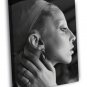 Lady Gaga Beautiful Portrait Pop Music Singer BW  20x16 inch FRAMED CANVAS WALL PRINT