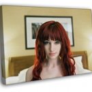 Susan Coffey Beautiful Face Portrait Redhead Hot Model  20x16 inch FRAMED CANVAS WALL PRINT
