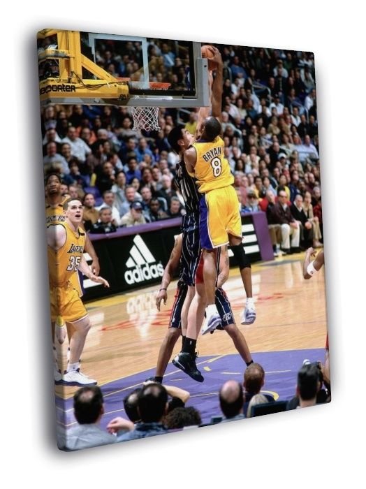 Black Mamba Dunk Yao Ming Posterize Lakers WALL  20x16 inch FRAMED CANVAS PRINT