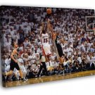 Mario Chalmers Jump Shot Miami Heat Finals Basketball WALL  20x16 inch FRAMED CANVAS PRINT