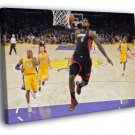 LeBron James Tomahawk Dunk Lakers Miami Heat  20x16 inch FRAMED CANVAS WALL PRINT