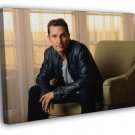 Matthew McConaughey Actor Awesome Handsome WALL  20x16 inch FRAMED CANVAS PRINT