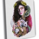 Lorde Painting Art Indie Pop Singer Music WALL  20x16 inch FRAMED CANVAS PRINT