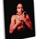 2pac Tupac Shakur Shirtless Tattoos Portrait Gangsta  20x16 inch FRAMED CANVAS WALL PRINT