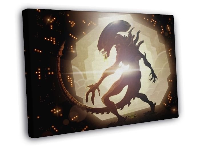 Aliens Xenomorph Awesome Movie Sci-Fi Art WALL  20x16 inch FRAMED CANVAS PRINT