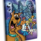 Scooby-Doo Characters Cool Funny Kids Cartoon Art  20x16 inch FRAMED CANVAS WALL PRINT