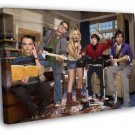 The Big Bang Theory Characters Guitars TBBT TV Series WALL  20x16 inch FRAMED CANVAS PRINT
