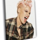 Pink Scream Portrait Rock Music Singer Rare WALL  20x16 inch FRAMED CANVAS PRINT