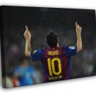 Lionel Messi Back Rain Barcelona Argentina  20x16 inch FRAMED CANVAS WALL PRINT