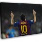 Lionel Messi Back Rain Barcelona Argentina  20x16 inch FRAMED CANVAS WALL PRINT