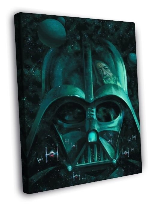 TIE Fighters Space Darth Vader Star Wars Movie Awesome  20x16 inch FRAMED CANVAS WALL PRINT