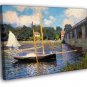 Nature Painting Retro Monet WALL 20x16 inch FRAMED CANVAS PRINT